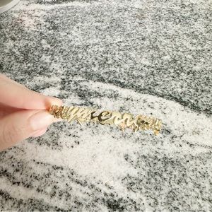 Gold “Merry” Bangle Bracelet